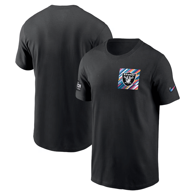 Men's Las Vegas Raiders Black 2023 Crucial Catch Sideline Tri-Blend T-Shirt